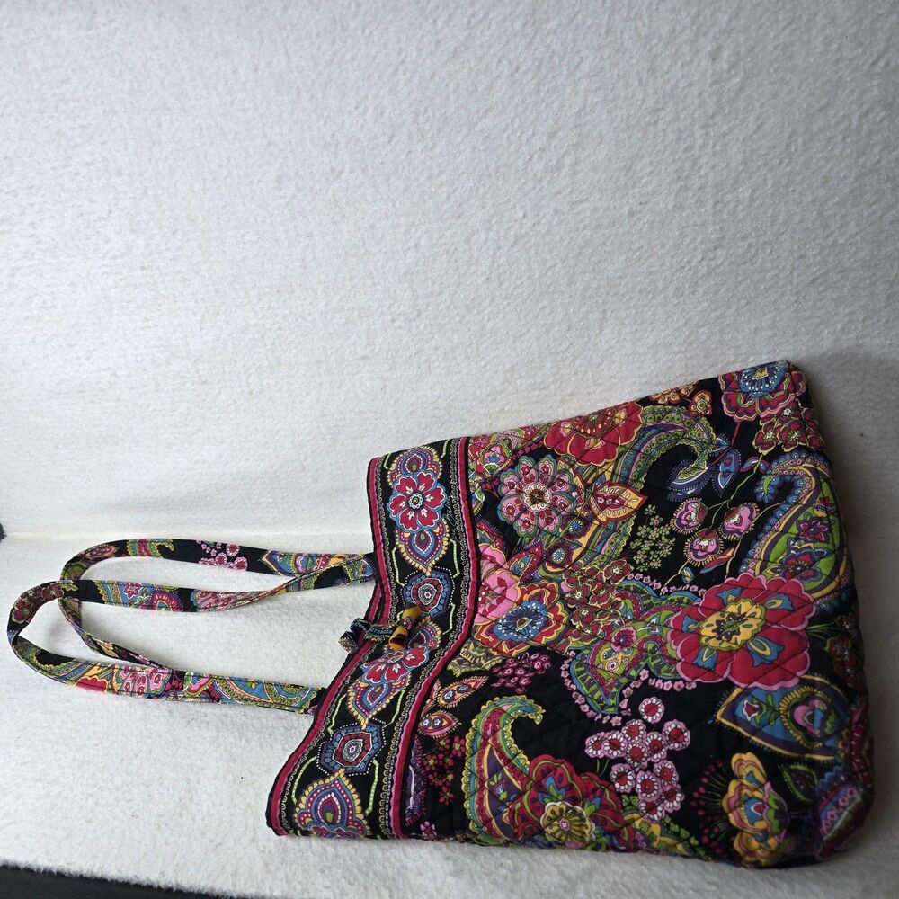 Vera Bradley Cotton Quilted Symphony In Hue Tote Bag RETIRED - Picture 3 of 6